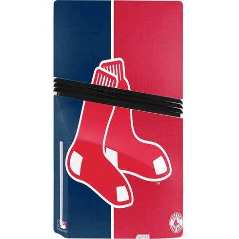 MLB Boston Red Sox Split PS5 Pro Disk Bundle  Skin